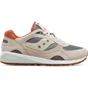 Beige / Grey Saucony Shadow 6000 Men's Sneakers | ISRAEL PIUHMA