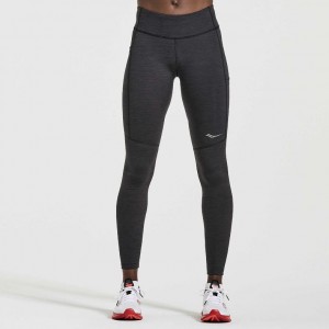 Black Saucony Fortify Women's Tight | ISRAEL QLWPVR