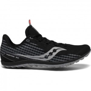 Black Saucony Havok XC 3 Men's Spikes | ISRAEL UJFAVX