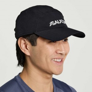 Black Saucony Outpace Men's Hat | ISRAEL GFNEDI