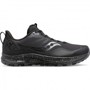 Black Saucony Peregrine ICE+ 3 Men's Running Shoes | ISRAEL YZODGM