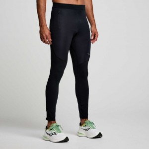 Black Saucony Runshield Men's Tight | ISRAEL MIERJZ