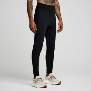 Black Saucony Solstice Men's Tight | ISRAEL OEWBTD