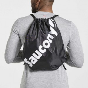 Black Saucony String Men's Bag | ISRAEL WHLFZY