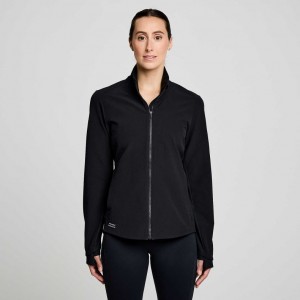 Black Saucony Triumph Women's Jacket | ISRAEL RQWTMU