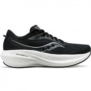 Black / White Saucony Triumph 21 Women's Wide Running Shoes | ISRAEL YAHDOQ