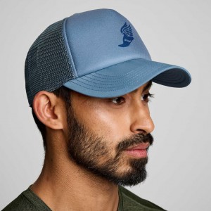 Blue Saucony Foamie Men's Trucker Hats | ISRAEL XTONSM