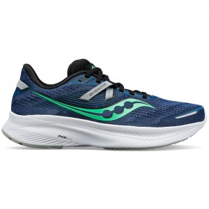 Blue Saucony Guide 16 Men's Running Shoes | ISRAEL MTGXFJ