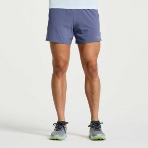 Blue Saucony Outpace 5" Men's Shorts | ISRAEL NEUBIM