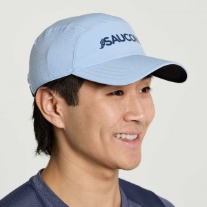 Blue Saucony Outpace Men's Hat | ISRAEL YHLBGQ