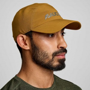 Brown Saucony Outpace Men's Hat | ISRAEL TWXIJV