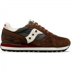 Brown Saucony Shadow Original Premium Men's Sneakers | ISRAEL SHXVOC