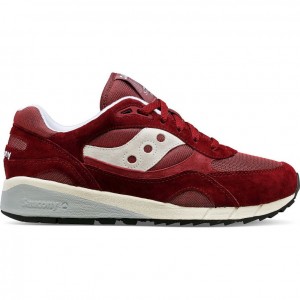 Burgundy Saucony Shadow 6000 Men's Sneakers | ISRAEL NAJUDV