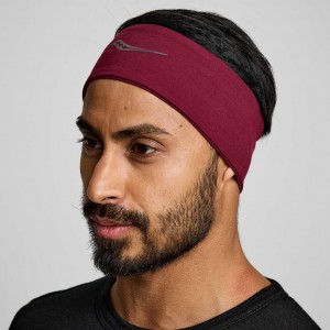 Burgundy Saucony Solstice Men's Headband | ISRAEL YNCRBP