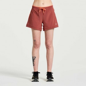 Coral Saucony Outpace 5" Women's Shorts | ISRAEL KMLDUQ