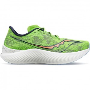 Green Saucony Endorphin Pro 3 Women's Running Shoes | ISRAEL KRSBYX