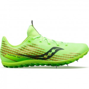 Green Saucony Havok XC 3 Men's Spikes | ISRAEL PCUFOG