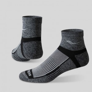 Grey Saucony Inferno Quarter 3-Pack Men's Socks | ISRAEL LUMDFK