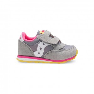 Grey Saucony Jazz Hook & Loop Big Kids' Sneakers | ISRAEL PCDTSB