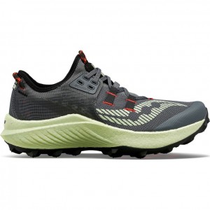 Grey / Mint Saucony Endorphin Rift Men's Trail Running Shoes | ISRAEL HUGMNS