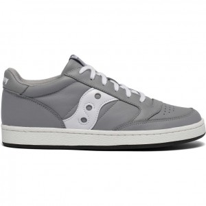 Grey / White Saucony Jazz Court Men's Sneakers | ISRAEL PJXVIZ