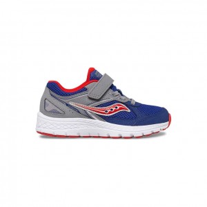 Navy / Grey Saucony Cohesion 14 A/C Big Kids' Sneakers | ISRAEL PHSBZY