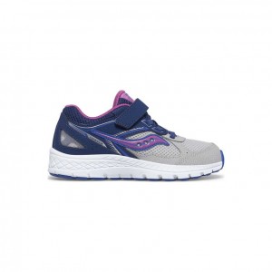 Navy / Grey Saucony Cohesion 14 A/C Big Kids' Sneakers | ISRAEL FUIPVJ