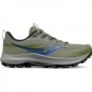 Olive Saucony Peregrine 13 Men's Trail Running Shoes | ISRAEL LHIOPV