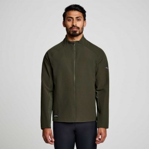 Olive Saucony Triumph Men's Jacket | ISRAEL PNHMZG