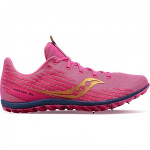 Pink Saucony Havok XC 3 Men's Spikes | ISRAEL JOCYWU