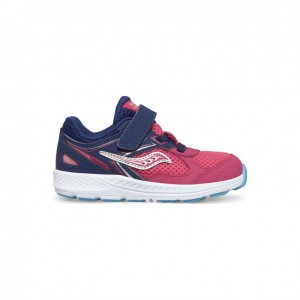 Pink / Navy Saucony Cohesion 14 A/C Jr. Little Kids' Sneakers | ISRAEL WEAFBP