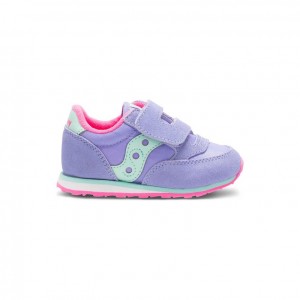 Purple Saucony Baby Jazz Hook & Loop Little Kids' Sneakers | ISRAEL EVCGSN