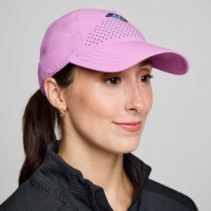 Purple Saucony Outpace Petite Women's Hat | ISRAEL JMEGWF