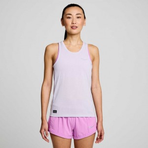 Purple Saucony Stopwatch Women's Singlet | ISRAEL QIUOAT