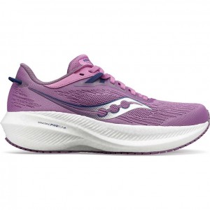 Purple Saucony Triumph 21 Women's Running Shoes | ISRAEL ZSUTKQ