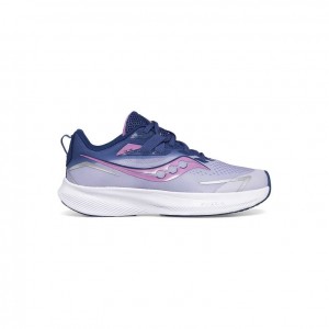 Purple / Indigo Saucony Ride 15 Big Kids' Sneakers | ISRAEL ZGPSDC