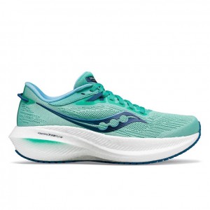 Turquoise Saucony Triumph 21 Women's Running Shoes | ISRAEL LQWHRJ