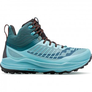 Turquoise Saucony Ultra Ridge GTX Men's Trail Running Shoes | ISRAEL EPLDNG