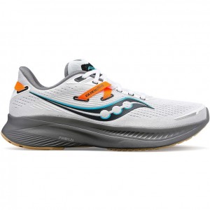 White Saucony Guide 16 Men's Running Shoes | ISRAEL VHLAGN