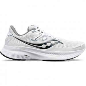 White Saucony Guide 16 Men's Running Shoes | ISRAEL LGPSDT