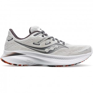 White Saucony Guide 16 Men's Running Shoes | ISRAEL NDSHVR