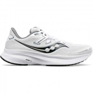 White Saucony Guide 16 Women's Running Shoes | ISRAEL PWLJYB