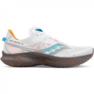 White Saucony Kinvara 14 Men's Running Shoes | ISRAEL EIBZYP