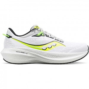 White Saucony Triumph 21 Men's Running Shoes | ISRAEL MXZDWO