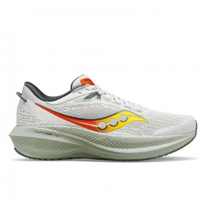 White Saucony Triumph 21 Men's Running Shoes | ISRAEL KWHBOA