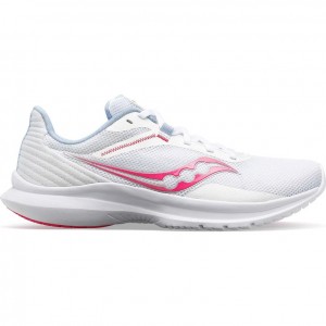 White / Pink Saucony Convergence Women's Running Shoes | ISRAEL MXKIOD