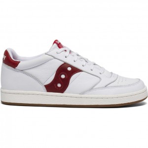 White / Red Saucony Jazz Court Men's Sneakers | ISRAEL LRKDPT