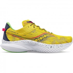 Yellow Saucony Kinvara 14 Men's Running Shoes | ISRAEL OMXLDV