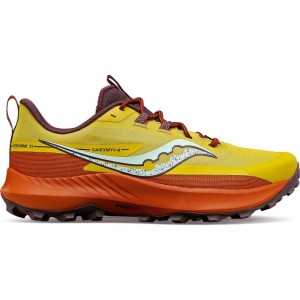 Yellow Saucony Peregrine 13 Women's Trail Running Shoes | ISRAEL QXJBPS