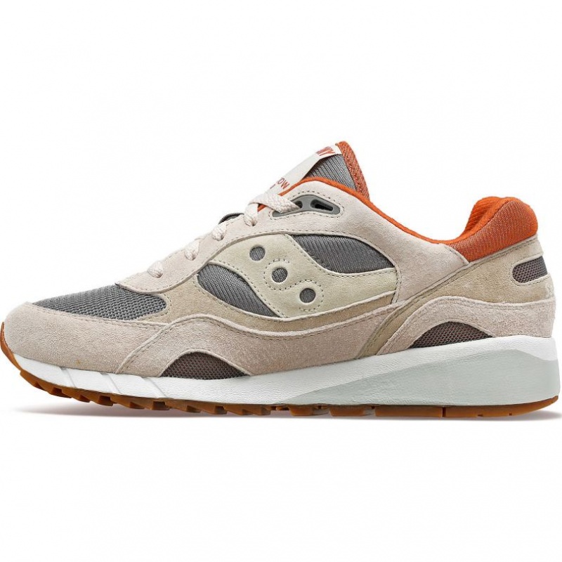 Beige / Grey Saucony Shadow 6000 Men's Sneakers | ISRAEL PIUHMA